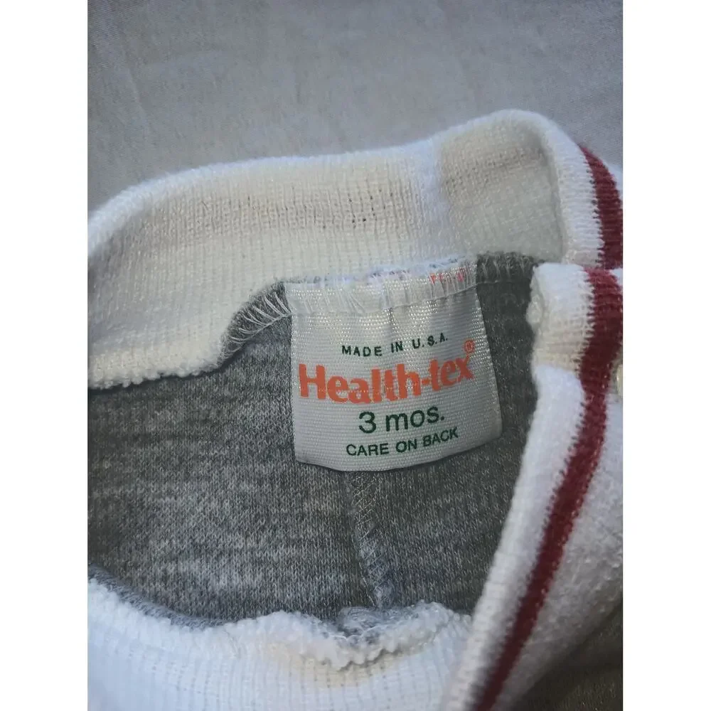 Vintage Health-tex Jogger Sweat Suit Jumpsuit Infant size 3 Months 90s‎